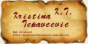 Kristina Tepavčević vizit kartica